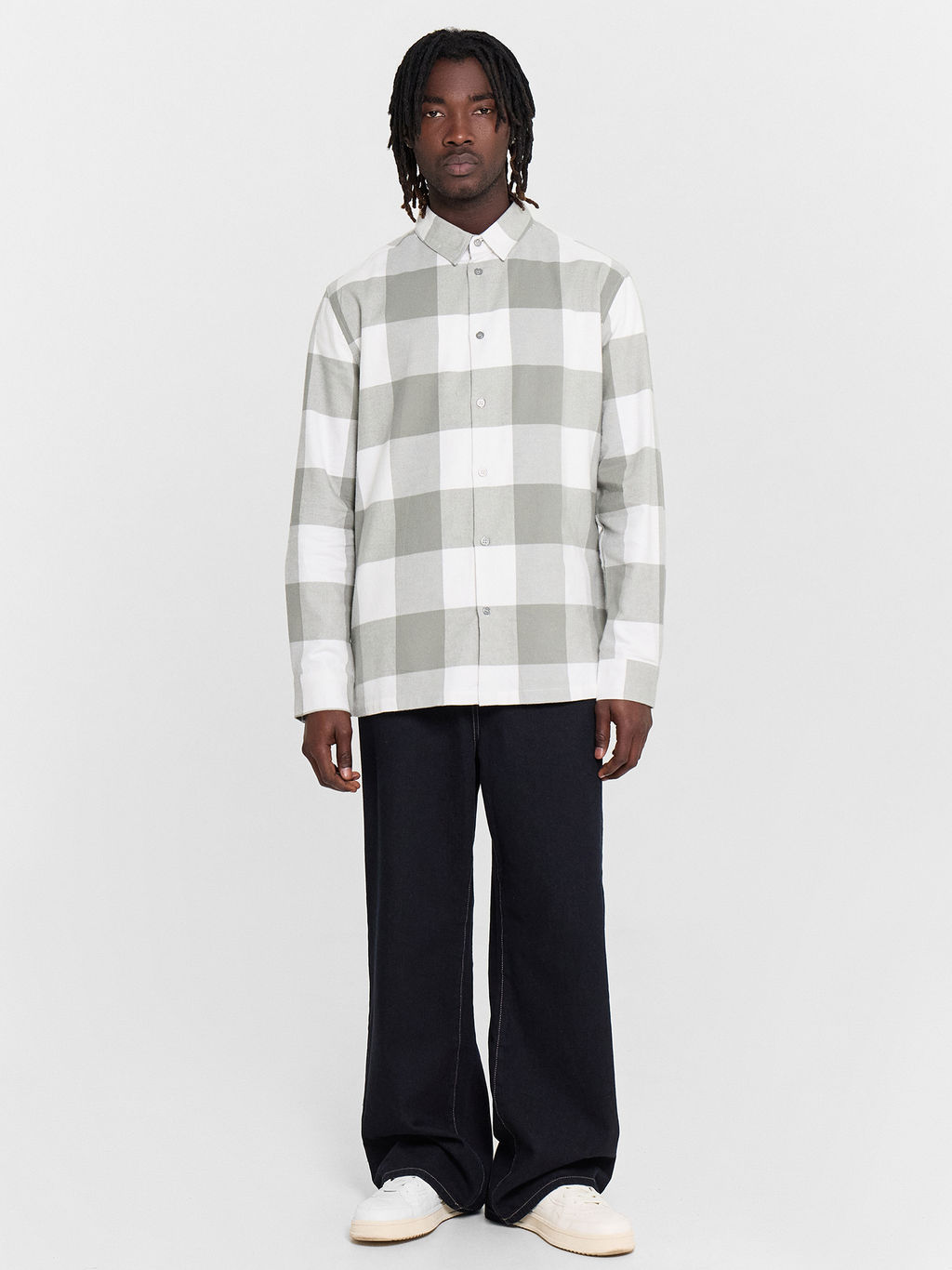 Рубашка мужская серая в клетку - Mark formelle фото 3