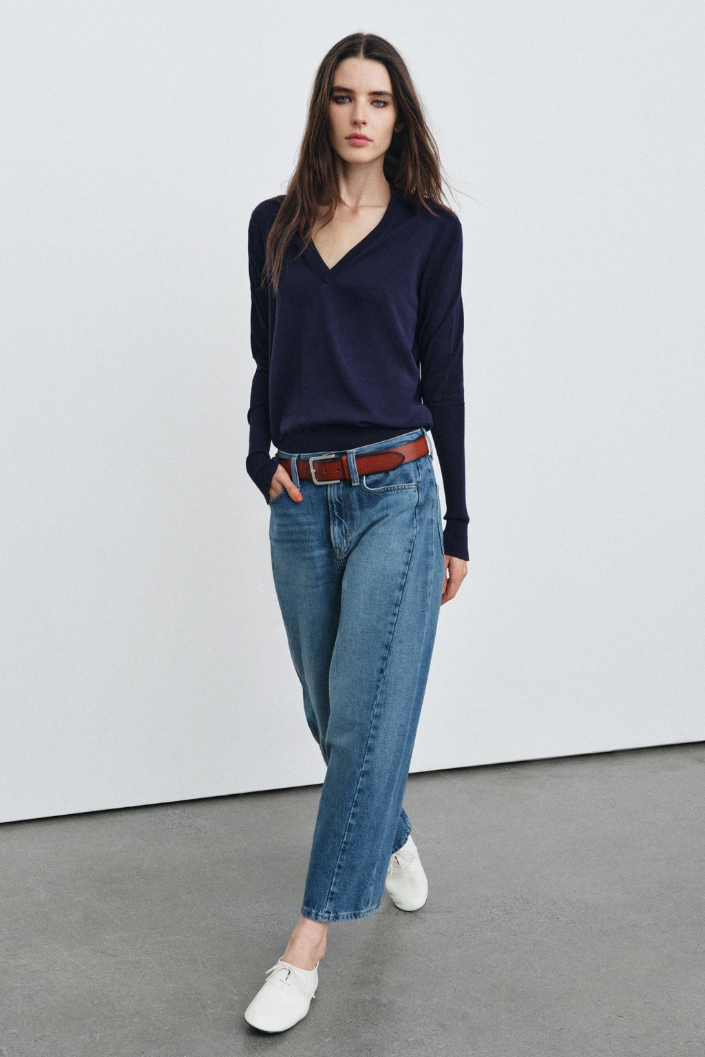 JEANS ZW COLLECTION ANKLE RELAXED TIRO MEDIO / Azul medio
