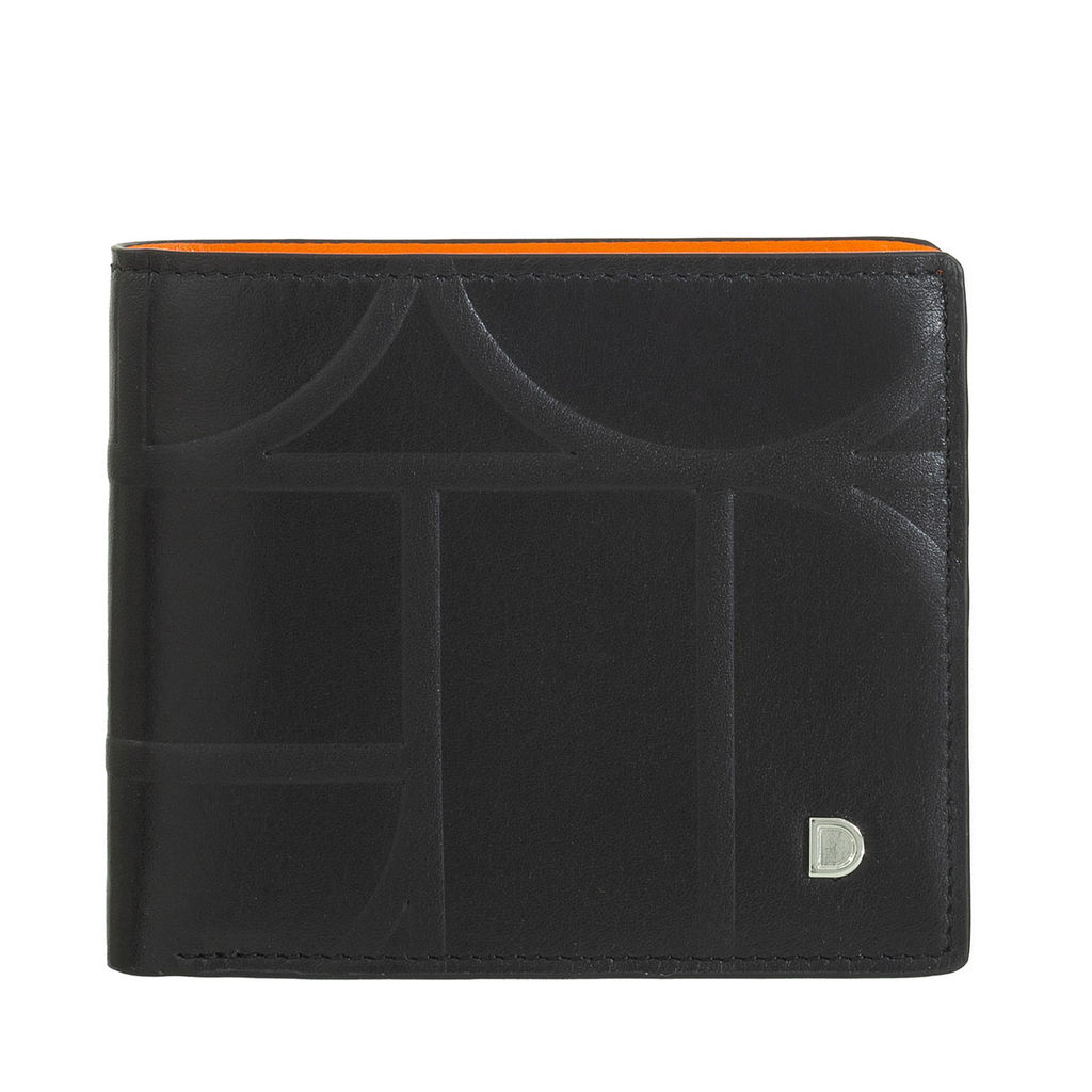 Итальянский мужской кошелек DuDu серии Plinio | черно-оранжевый - Dudubags фото 2