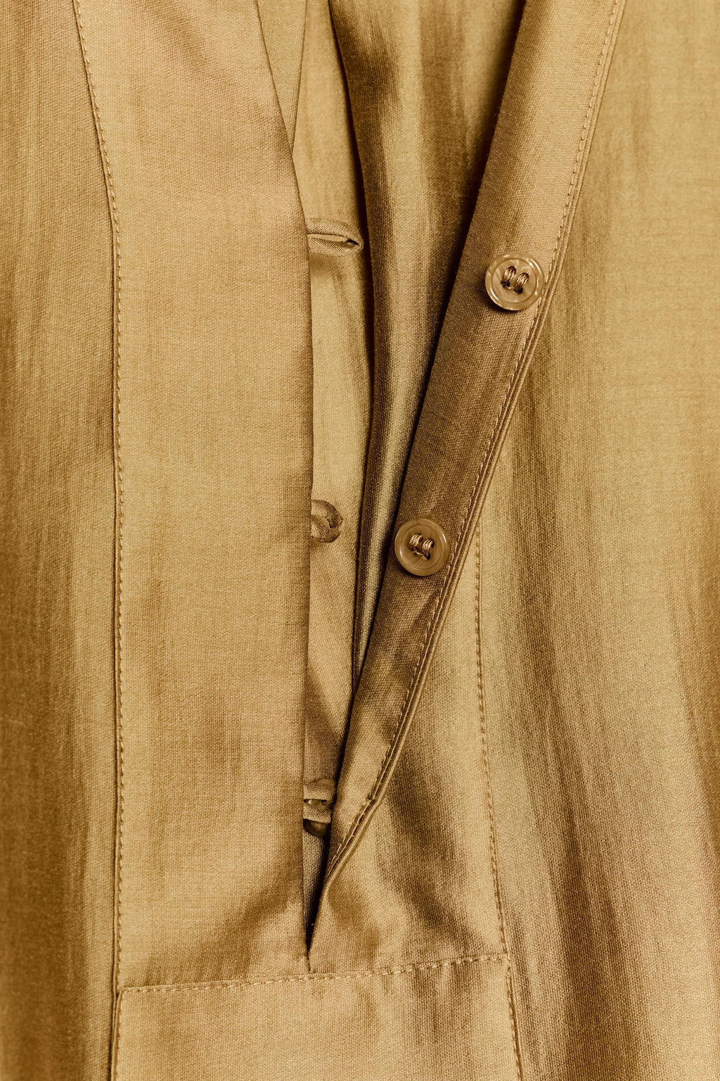 CAMISA SATINADA ZW COLLECTION / Mostaza - Zara фото 9