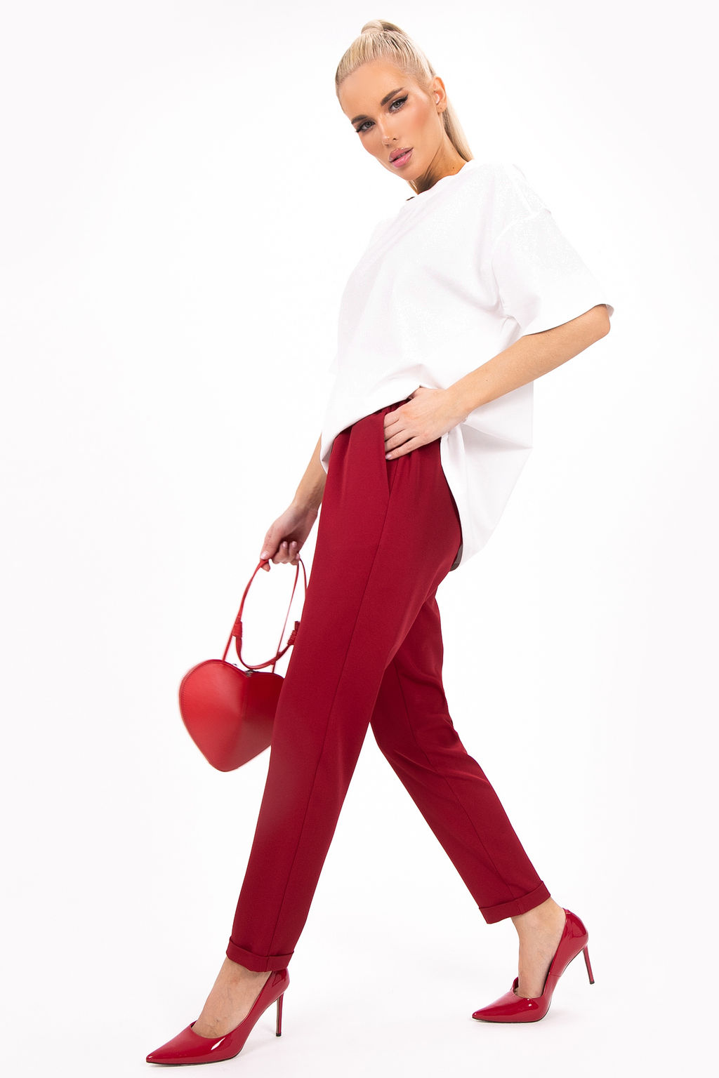 Брюки Саббиани (красный) - Эльза фото 2