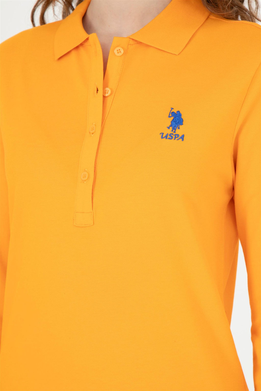 Женский оранжевый базовый свитшот - U.s. polo assn фото 7
