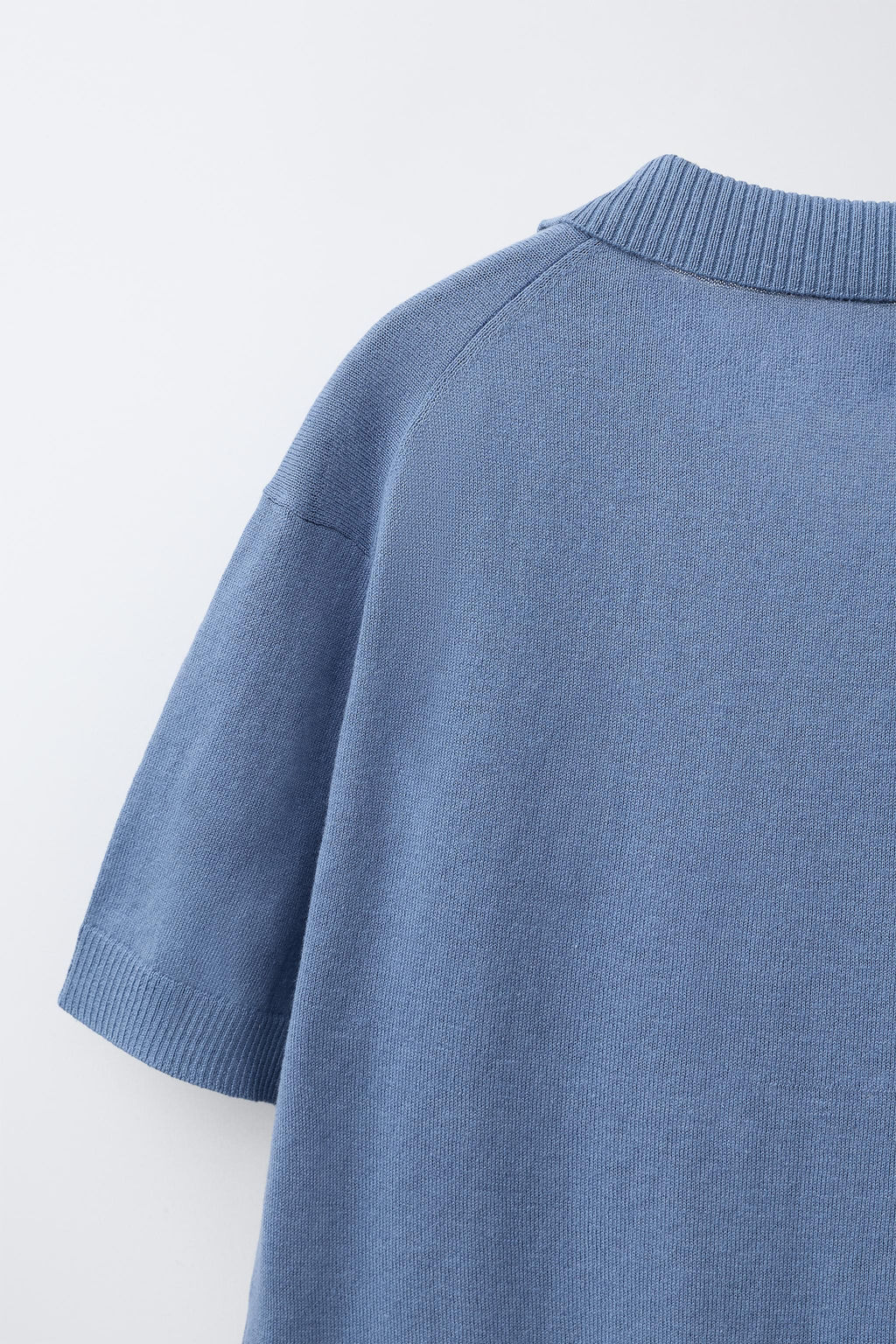 POLO ALGOD?N Y LINO / Azul - Zara фото 4