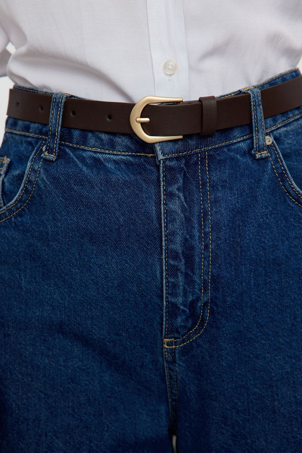 Trendyolmilla Siyah-Kahverengi Tokal? 2li Paket Deri Gorunumlu TWOAW25KE00006  фото 5