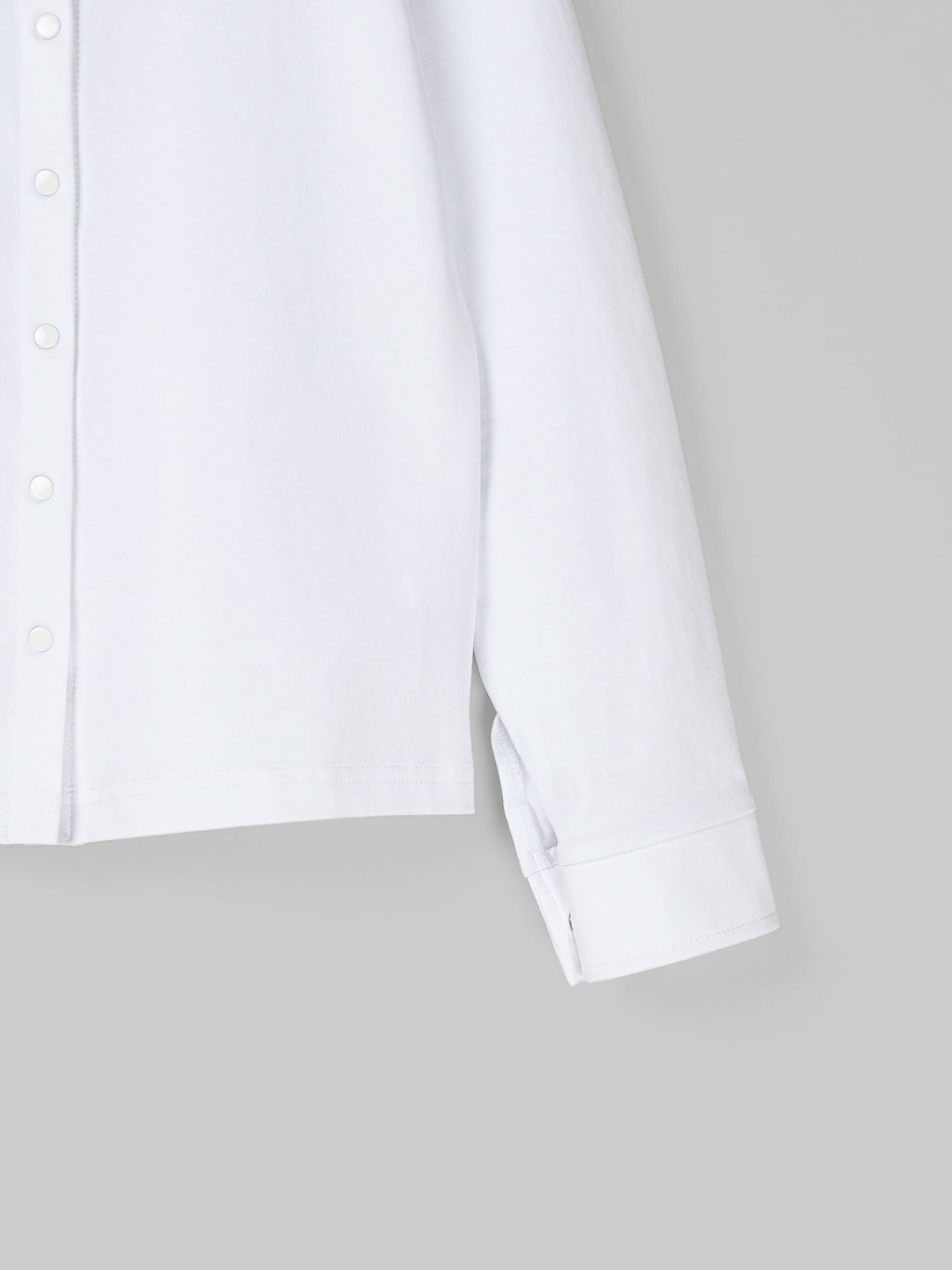 Блузка трикотажная для девочки Белая на кнопках 7+ - Bungly фото 5