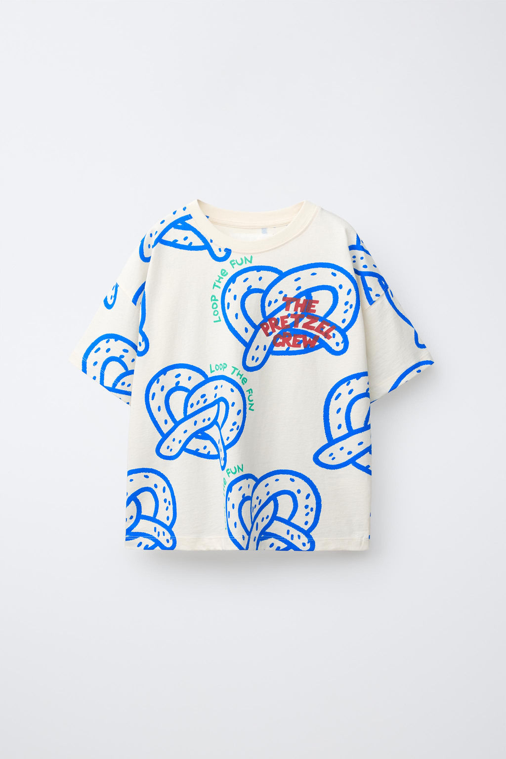 CAMISETA ESTAMPADO PRETZELS / Blanco roto