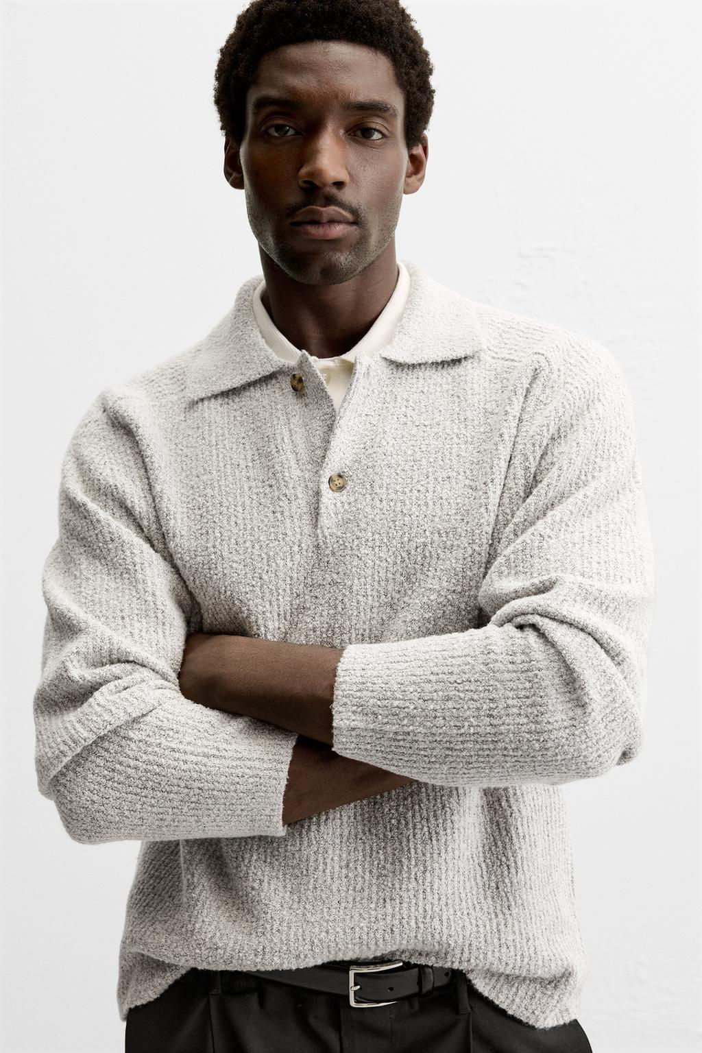 BOUCLE TEXTURED POLO SHIRT - Zara фото 6