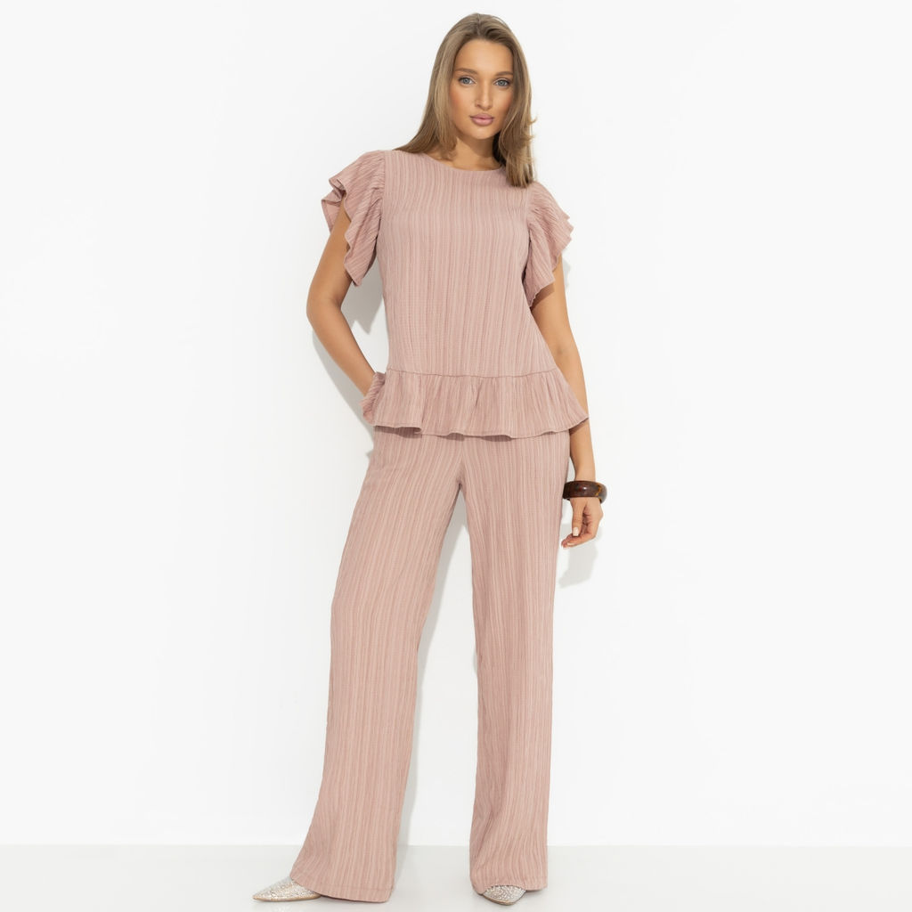 Брюки из жатой ткани, Пленительная легкость (коричневые) - Charutti фото 6