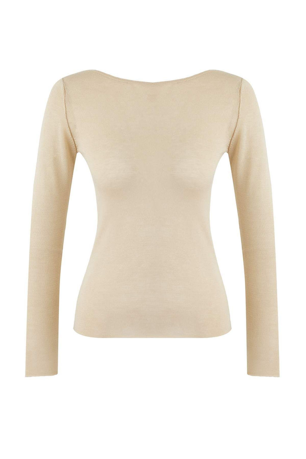 Wardrobe Essentials Bej Basic Ince Triko Kazak | TWOAW26KZ00112 - Trendyolmilla фото 5