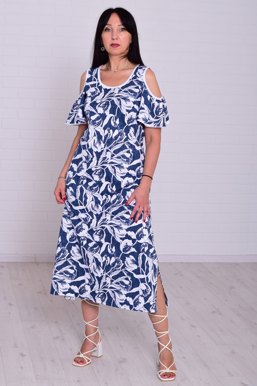 Сарафан женский 4-107 (бело-синий)