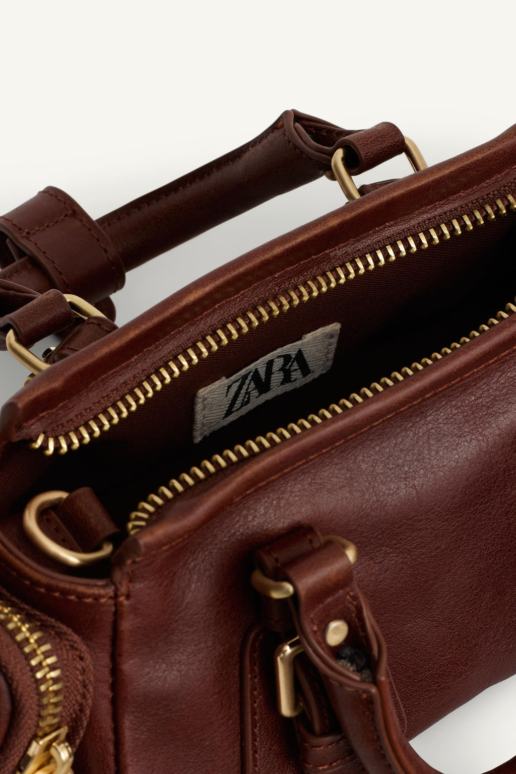 LIMITED EDITION LEATHER MINI CROSSBODY BAG WITH BUCKLES - Zara фото 5