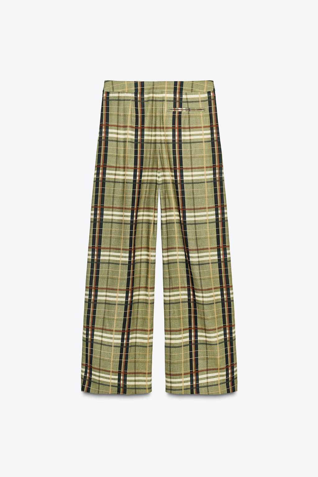 CHECKERED LINEN BLEND TROUSERS ZW COLLECTION - Zara фото 3