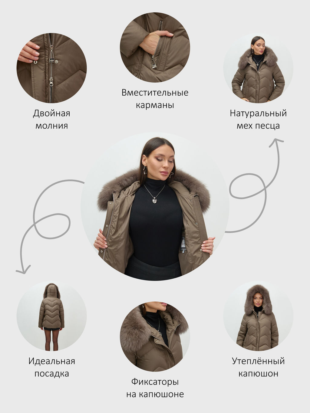 Куртка зимняя с мехом Бренд: Visdeer фото 23