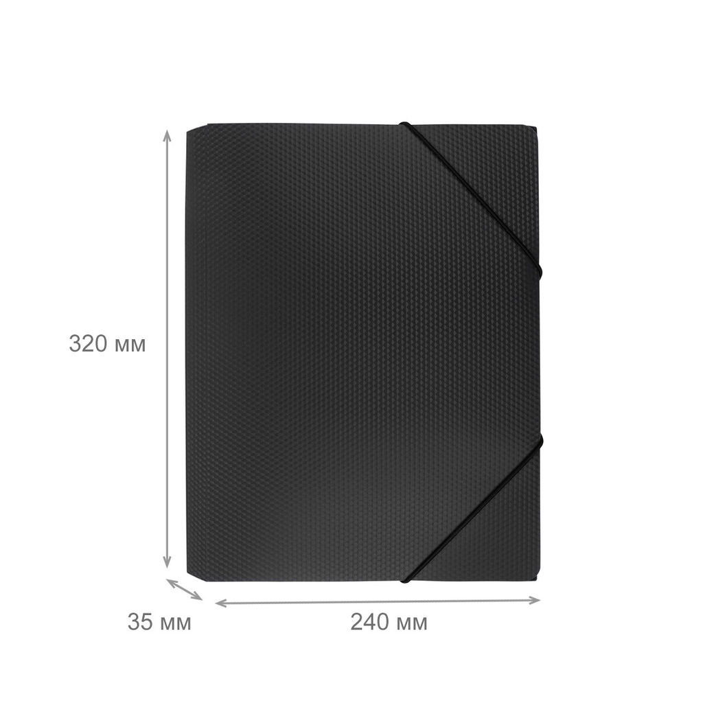 Expert Complete PRISMA Папка на резинке A4 600 мкм 35 мм эффект 3D 5 шт. черный EC210400001