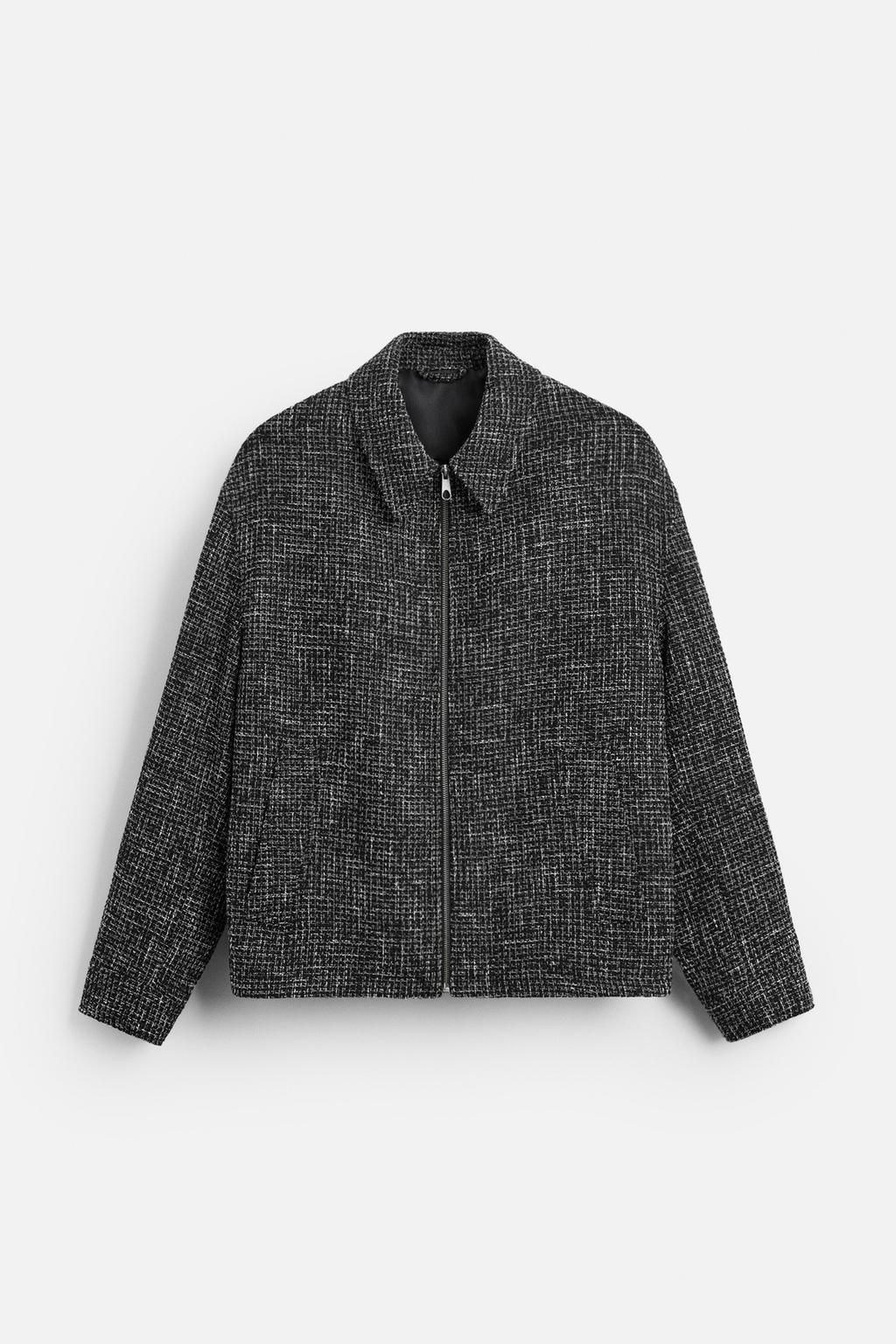 TEXTURED ZIP-UP OVERSHIRT - Zara фото 6