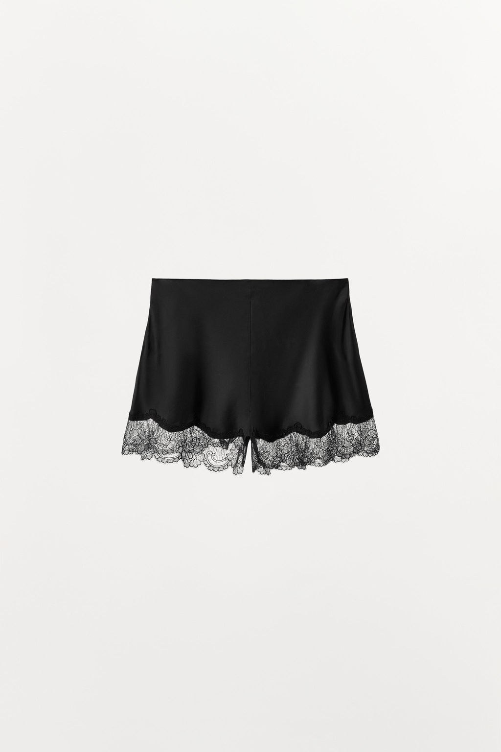 SATIN SHORTS WITH LACE TRIM - Zara фото 6