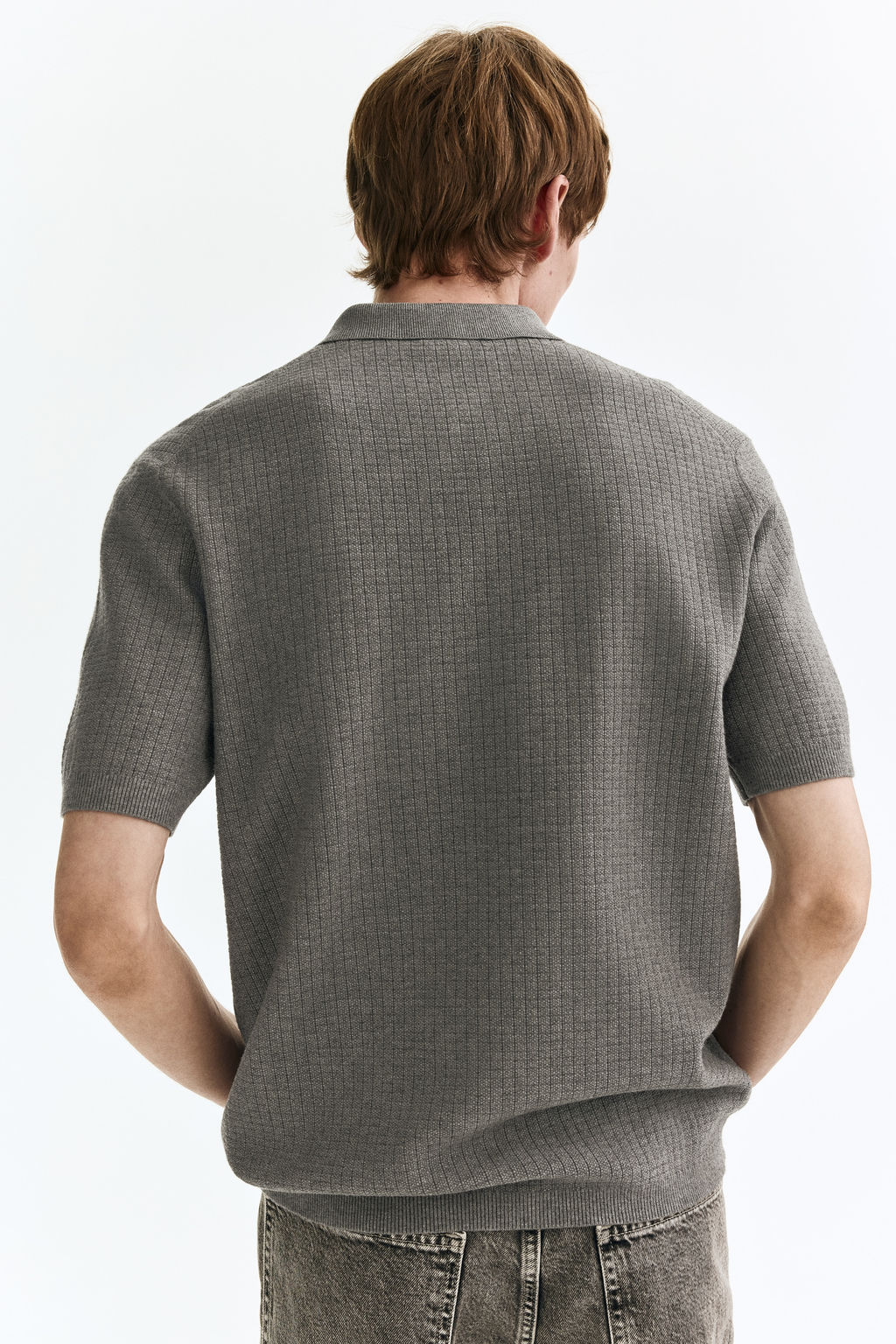 Polo en punto texturizado Regular Fit - H&m фото 11