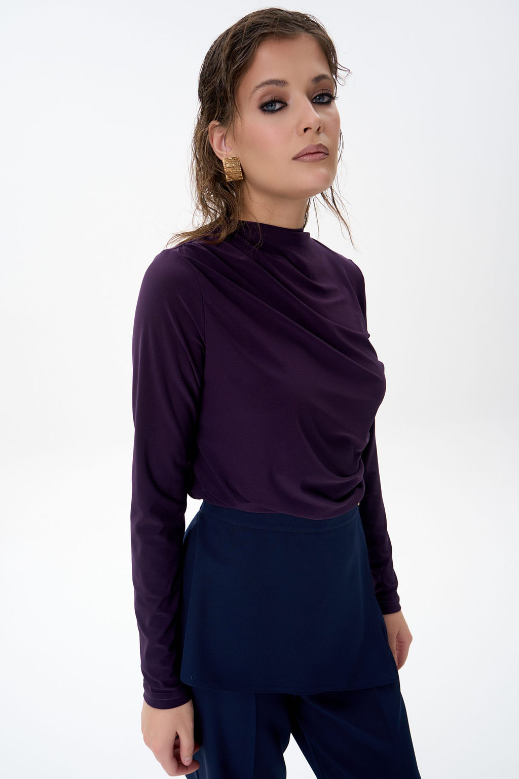 Лонгслив Нора (фиолетовый) - Эльза фото 3