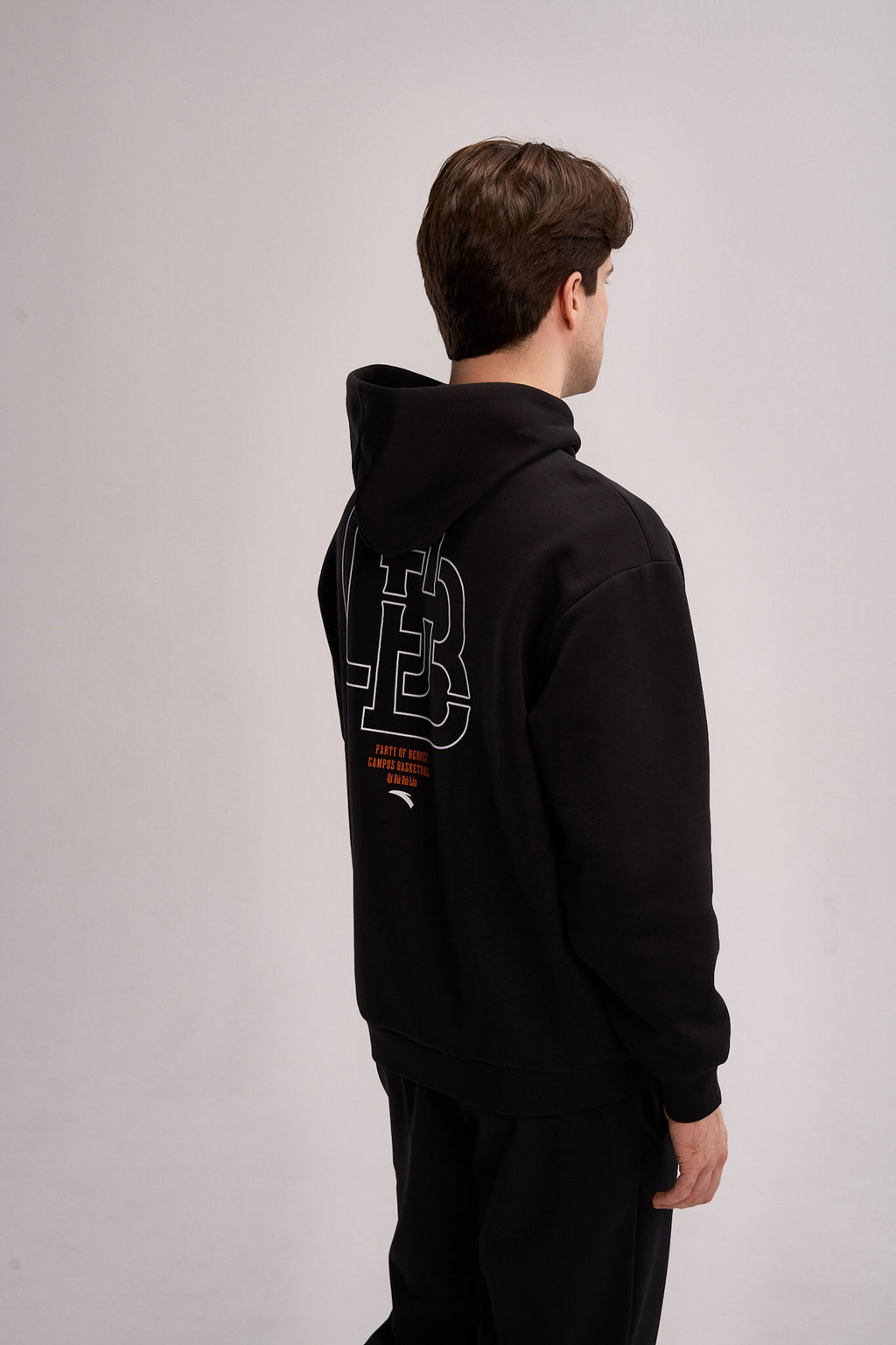 Худи Черный CAMPUS BASKETBALL Sweat Hoodie - Anta фото 5