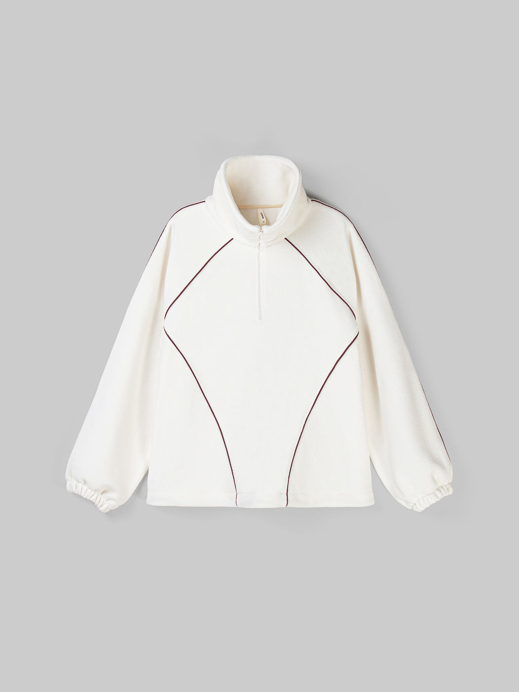 Олимпийка с контрастными окантовками и утяжкой "Молоко" женская