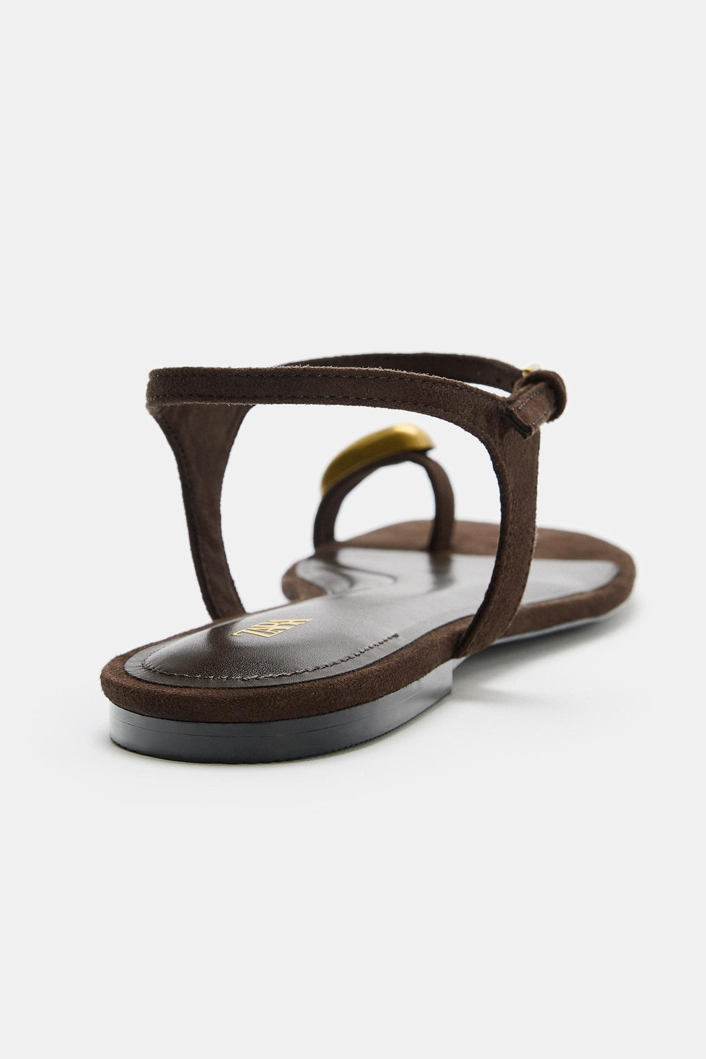 SANDALIA DETALLE MET?LICO / Marr?n - Zara фото 6