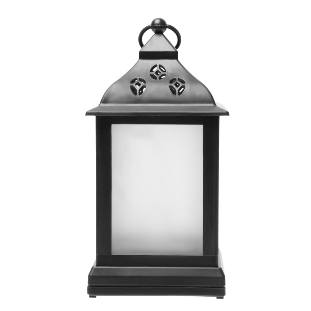 ULD-L1122-010/DTB/RGB/3D BLACK Фонарь со светодиодной гирляндой внутри, на батарейке (в комплект не входит). 10 светодиодов. RGB свет. Черный корпус. 11*22 см. TM Uniel.