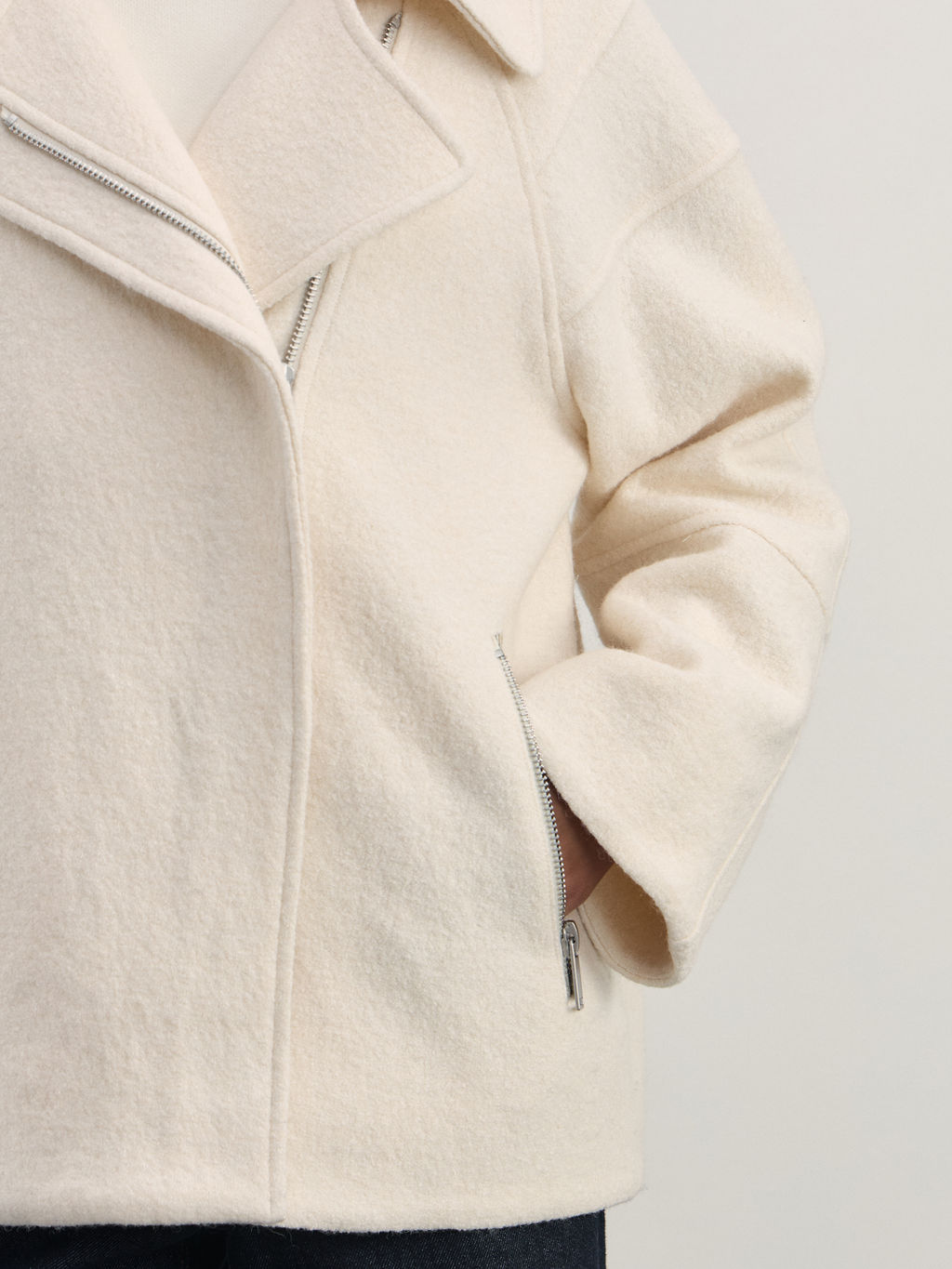 Полупальто-косуха из шерстяной ткани / Zarina  фото 7