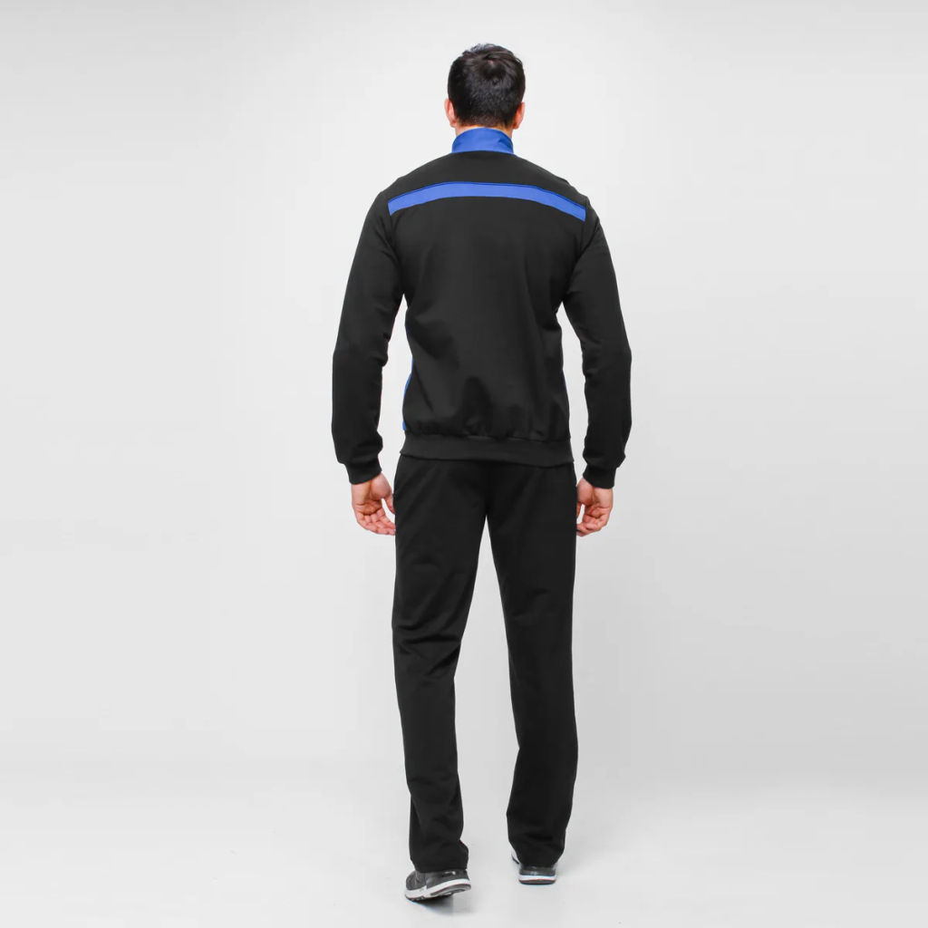 RODOS Спортивный костюм М-187 Чёрный/Васильковый