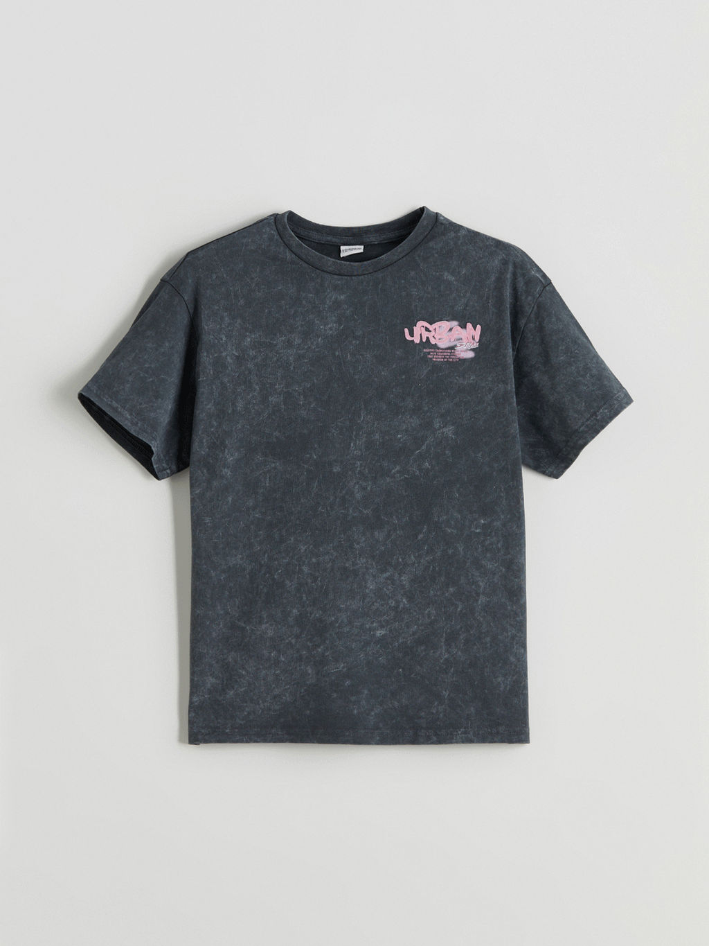 Bisiklet Yaka Bask?l? K?z ?ocuk Ti??rt