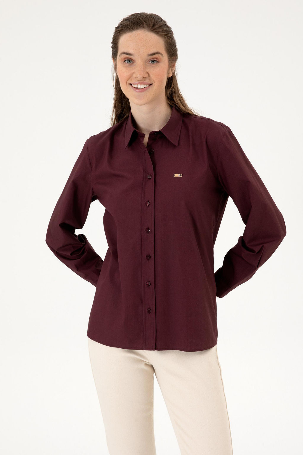 Kad_n Bordo Uzun Kollu G_mlek Sepette S_rpriz _ndirim - U.s. polo assn фото 3