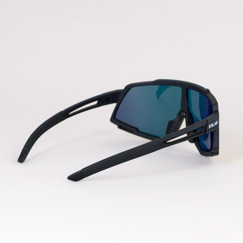 Очки спортивные солнцезащитные ESLNF. ударопрочные. Линза: HD POLARIZED-Зеркальная. Silicone переносица и боковые душки. Черный-Оранжевый /уп 50/ - ГалеонТрейд фото 7