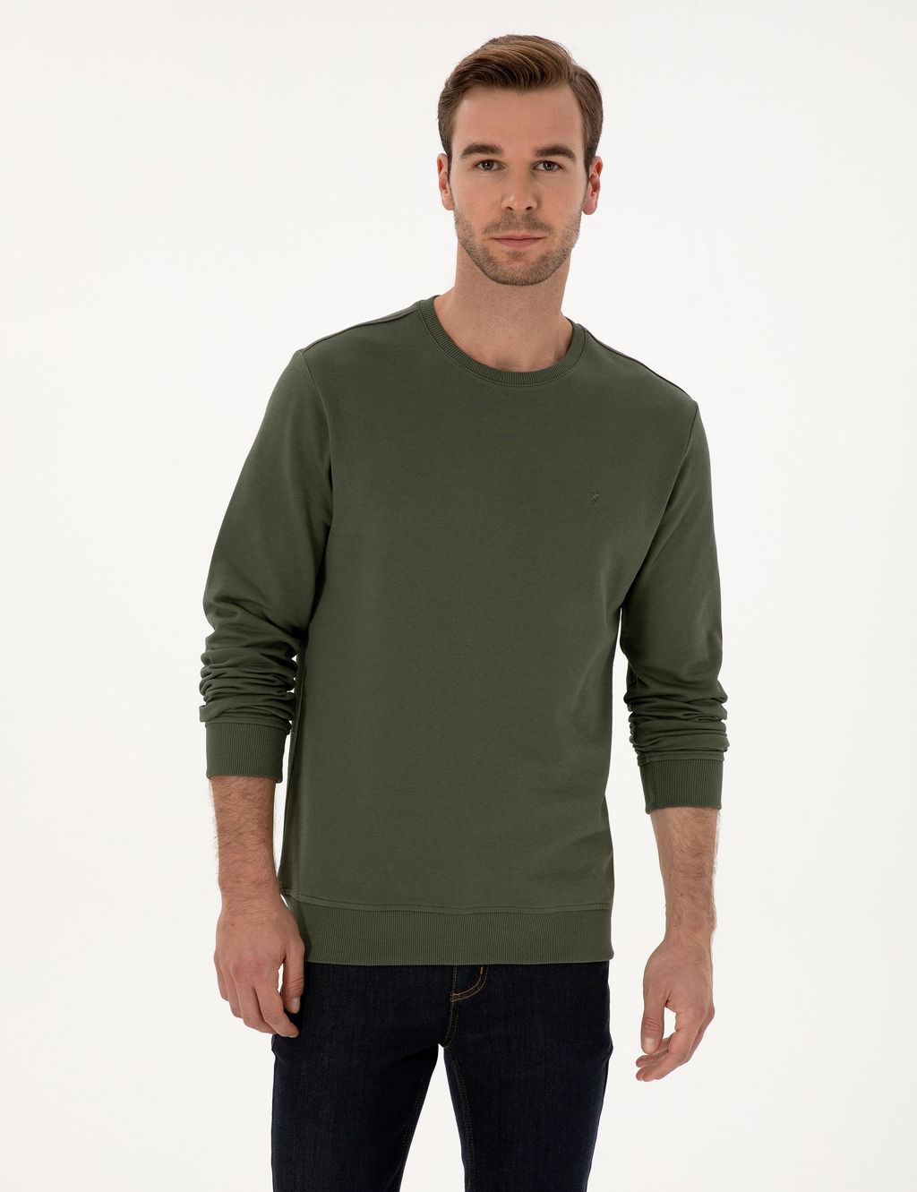 Haki Regular Fit Sweatshirt