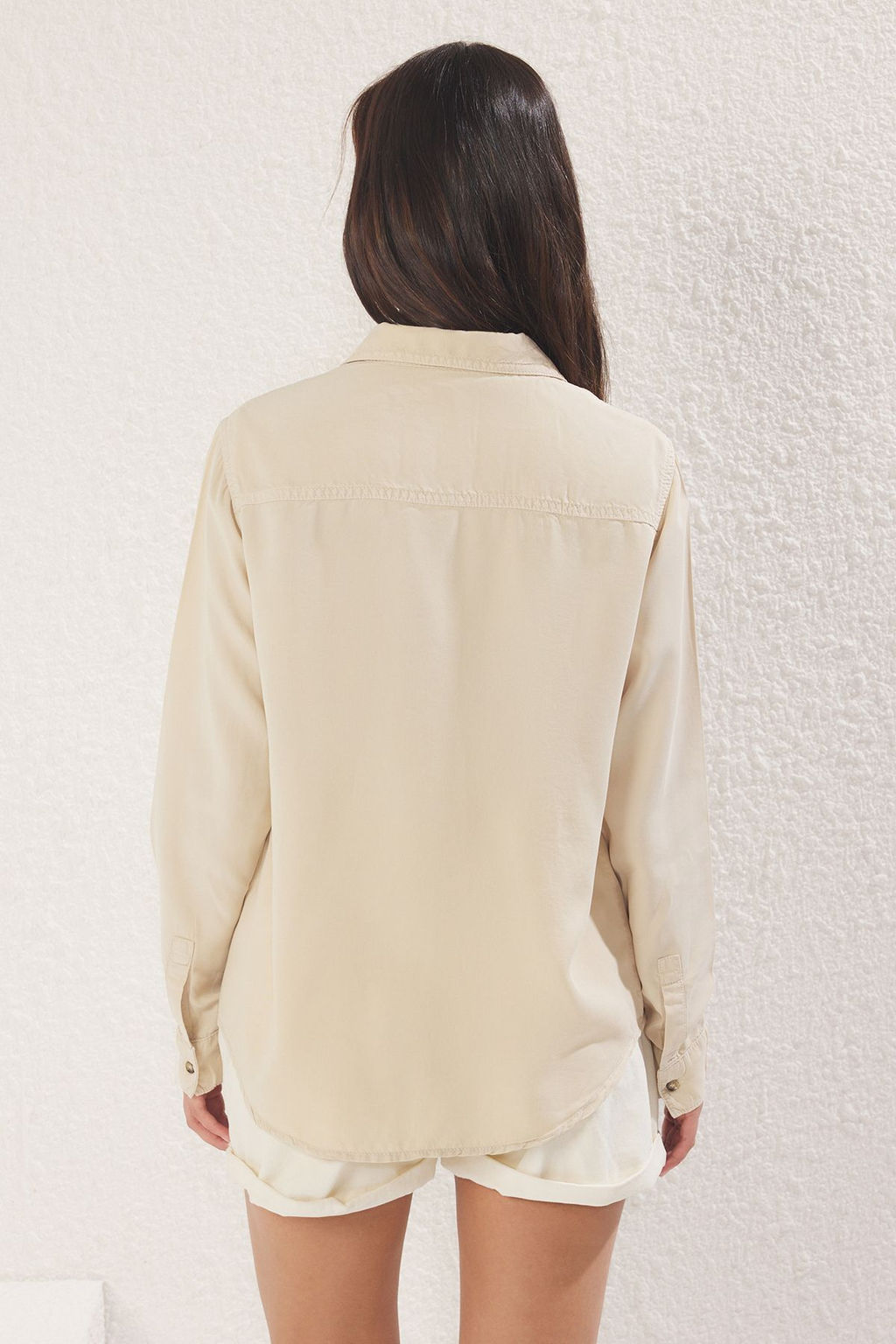 TRENDYOLMILLA Mint %100 Tencel Denim Gomlek TWOSS25GO00121  фото 4