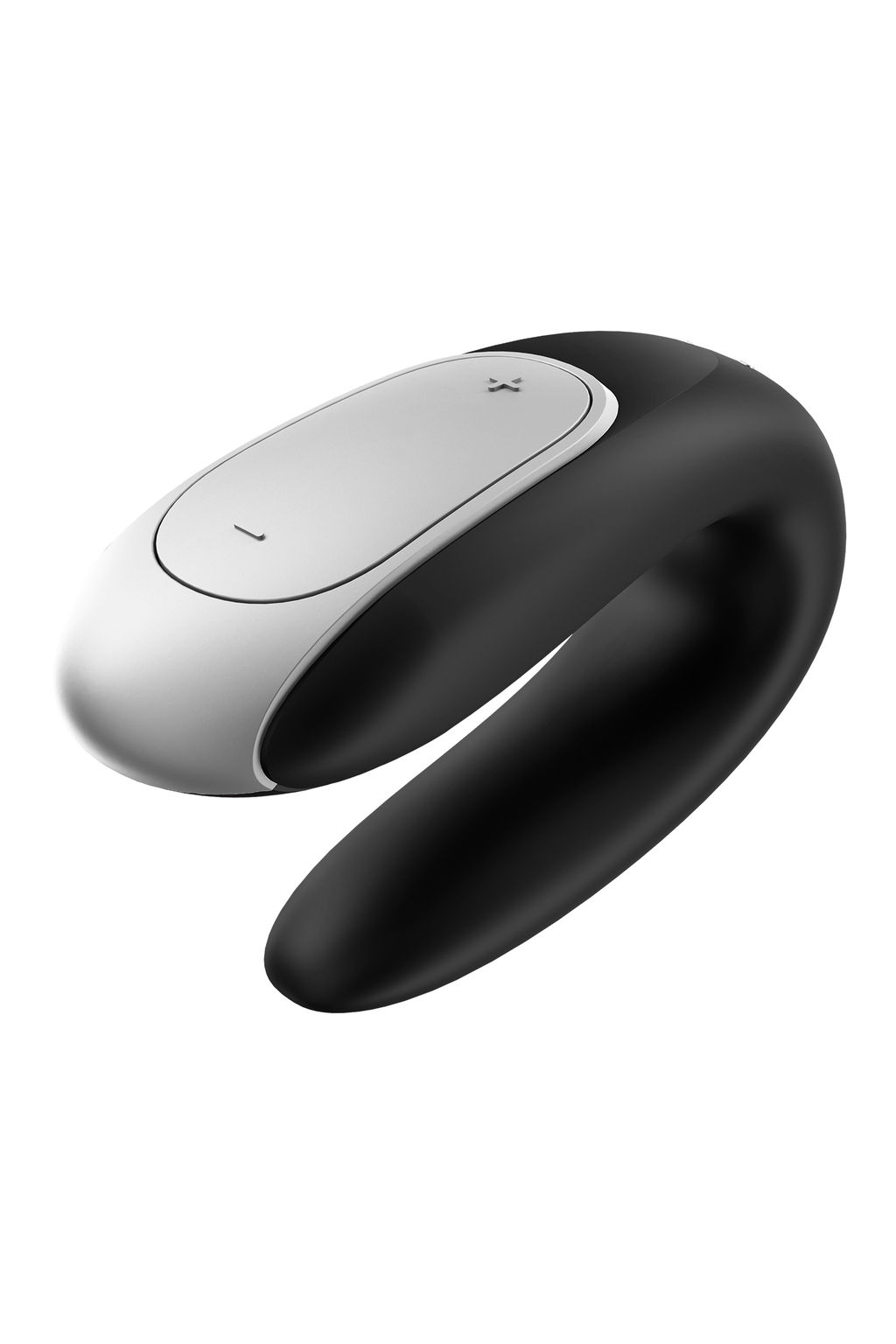 Стимулятор для пар Satisfyer Double Love Connect App с пультом ДУ, силикон, чёрный, 9 см