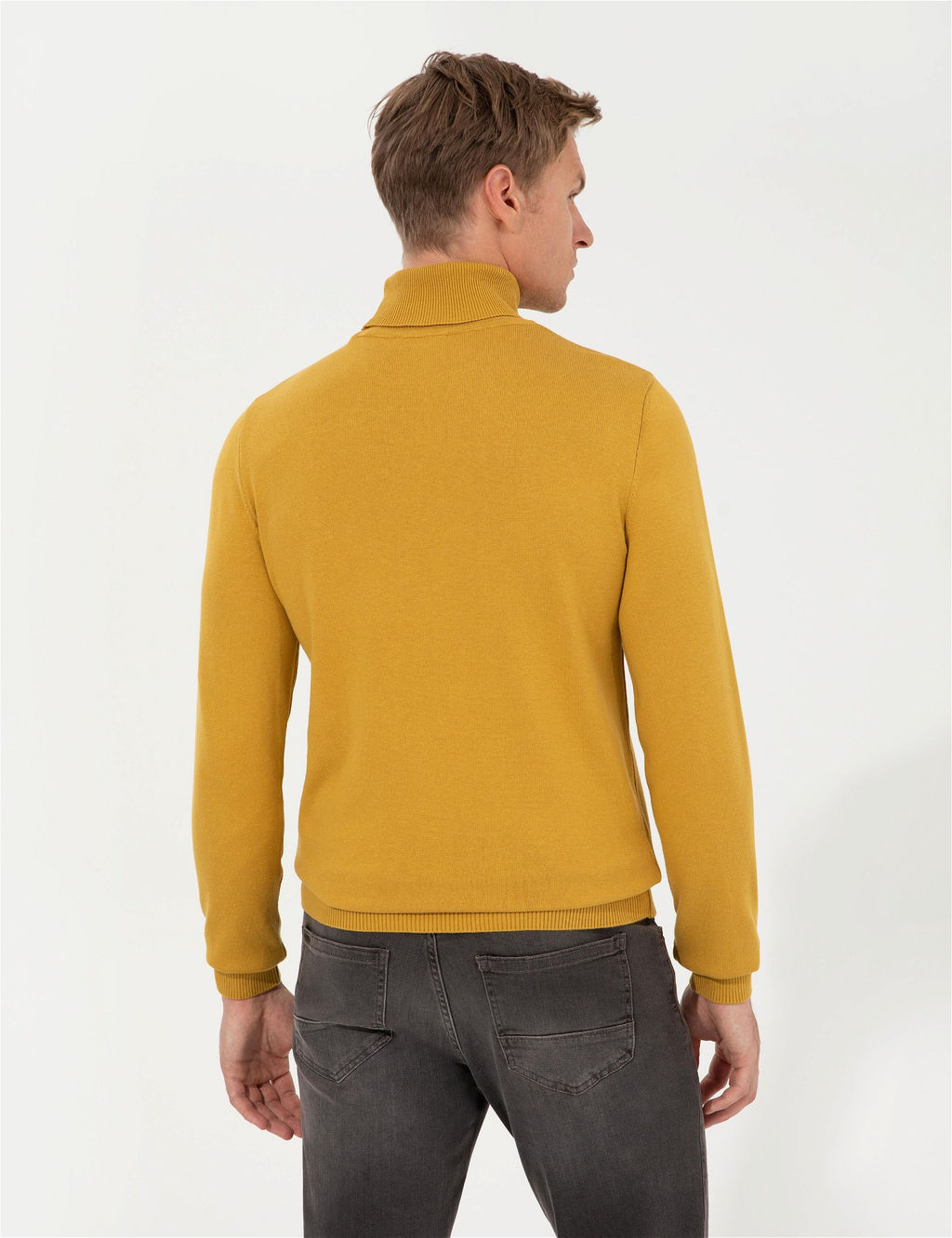 Hardal Slim Fit Bal_k__ Yaka Basic Triko Kazak - Pierre cardin фото 5