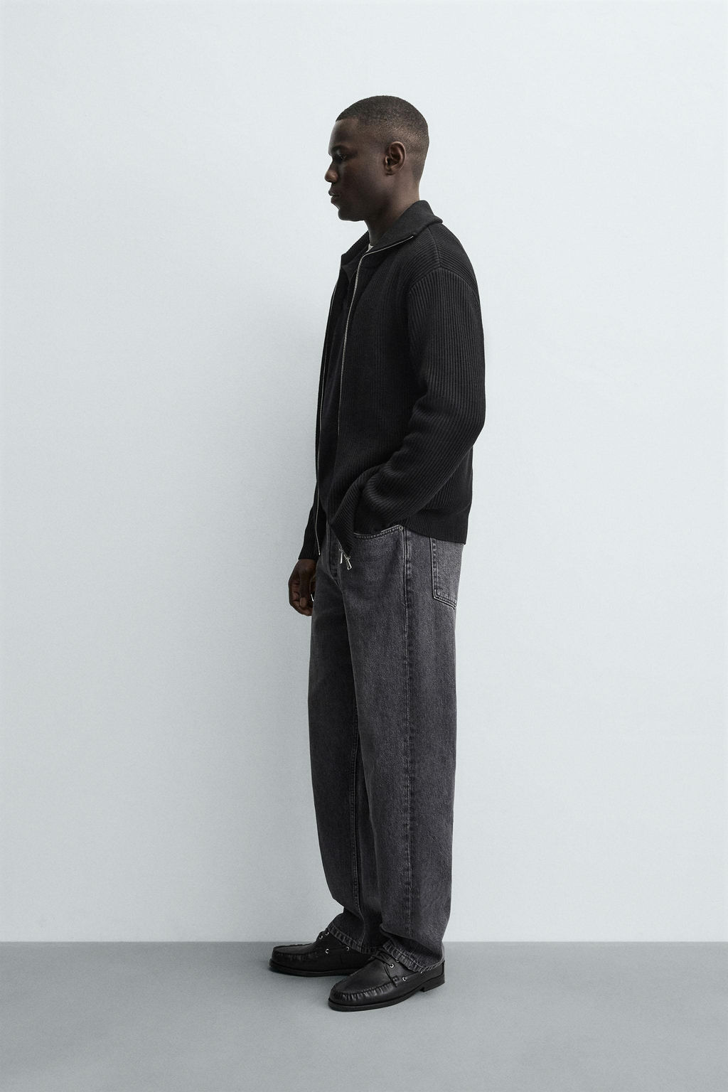 PURL KNIT CARDIGAN WITH ZIP - Zara фото 4