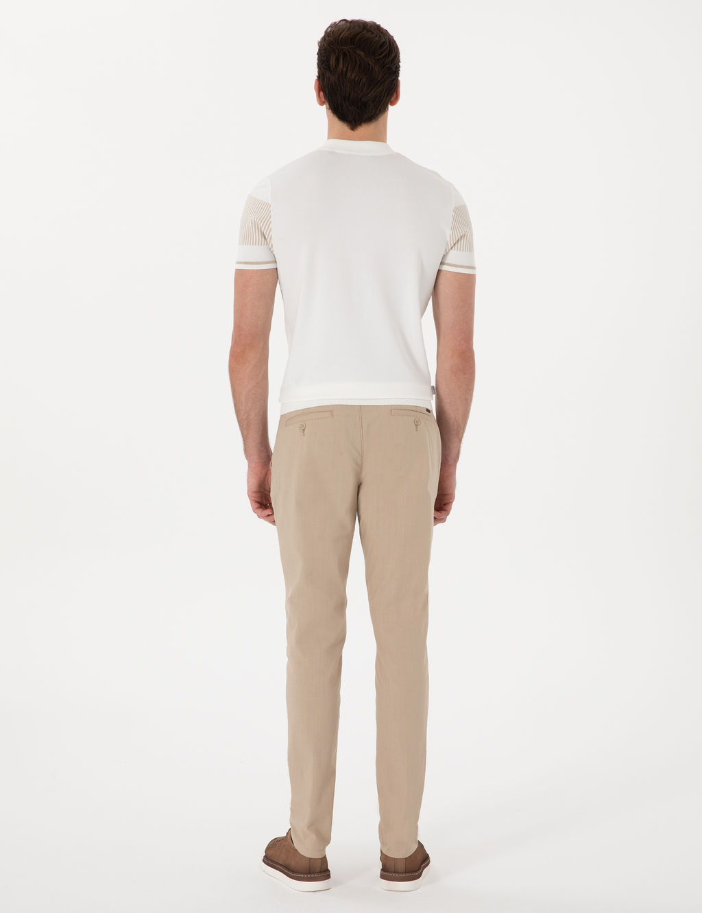 Bej Slim Fit Keten G_r_n_ml_ Kanvas Pantolon