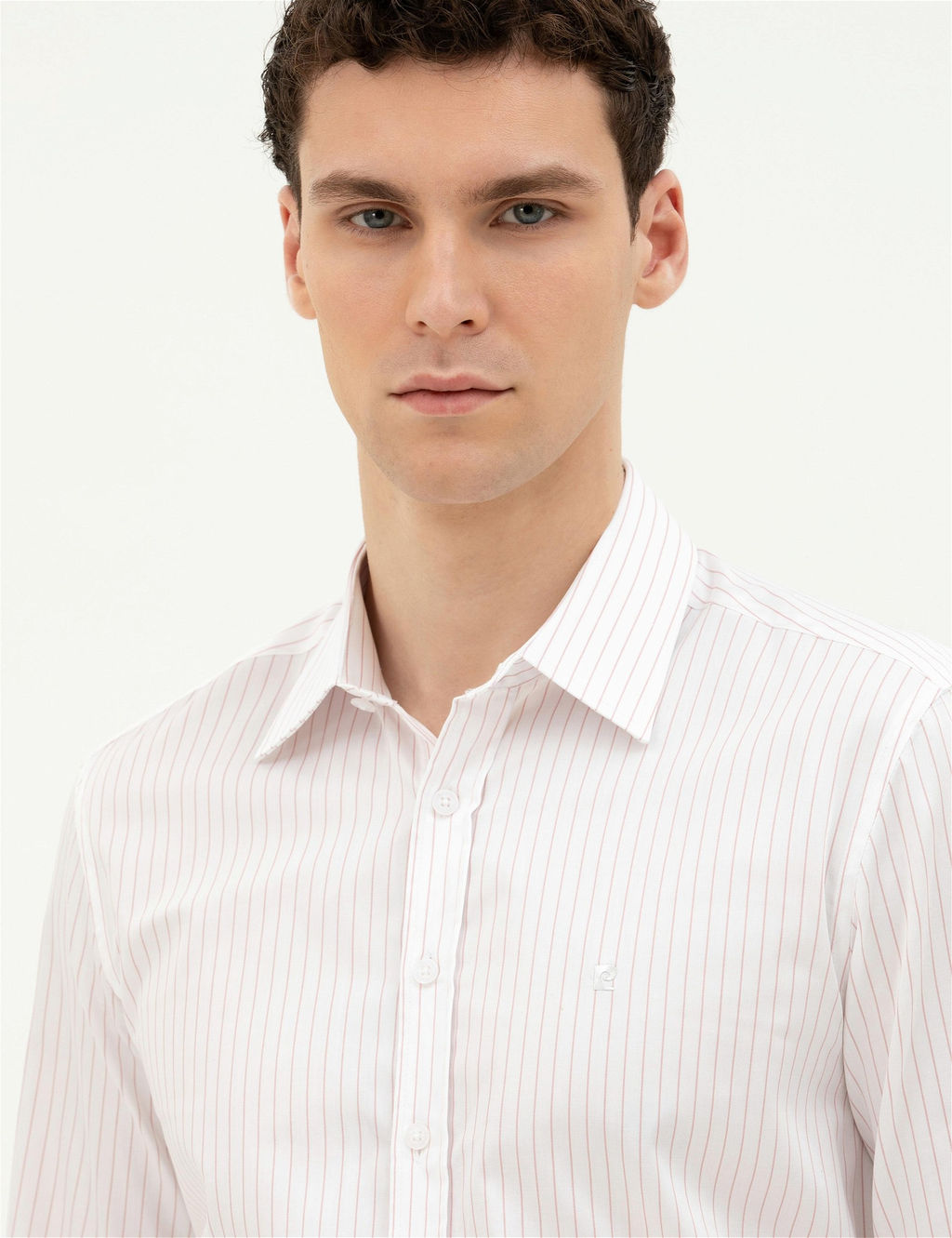 A__k Pembe Slim Fit Uzun Kollu G_mlek - Pierre cardin фото 2