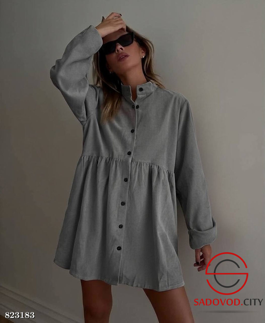 Платье женское на пуговицах