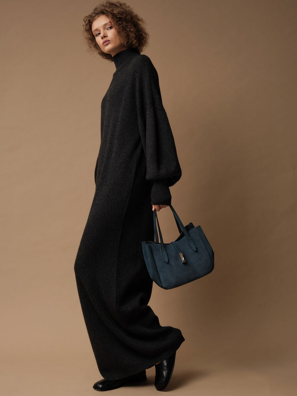 Замшевая сумка Sophie DBR 31059 синий туман  фото 5