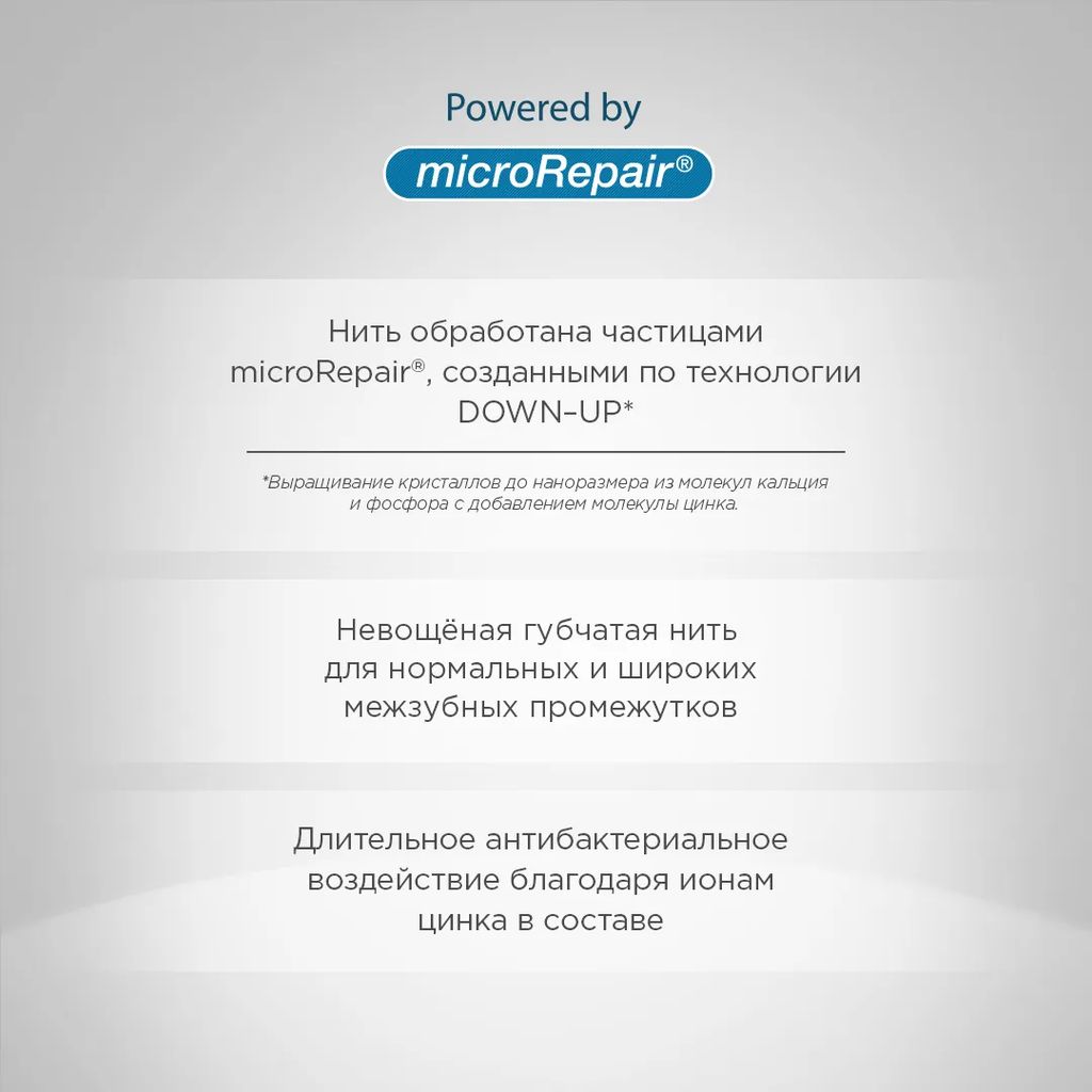 Невощеная губчатая зубная нить Biorepair Filo Non Cerato Spugnoso / /Биорепеар  фото 2