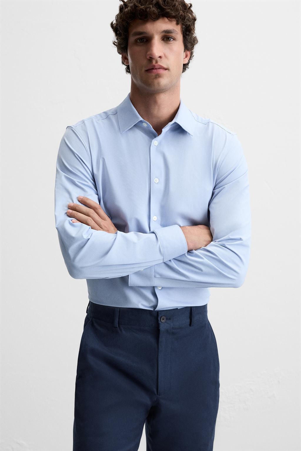 TEXTURED STRETCH SHIRT - Zara фото 5