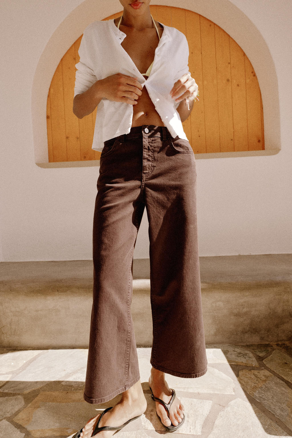 JEANS Z1975 CULOTTE TIRO ALTO COMFORT / Marr?n