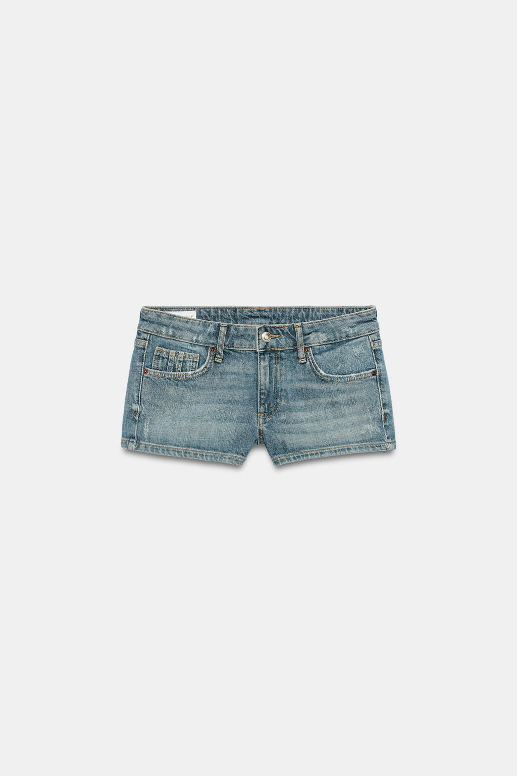 SHORTS MINI DENIM TRF TIRO BAJO / Azul - Zara фото 2