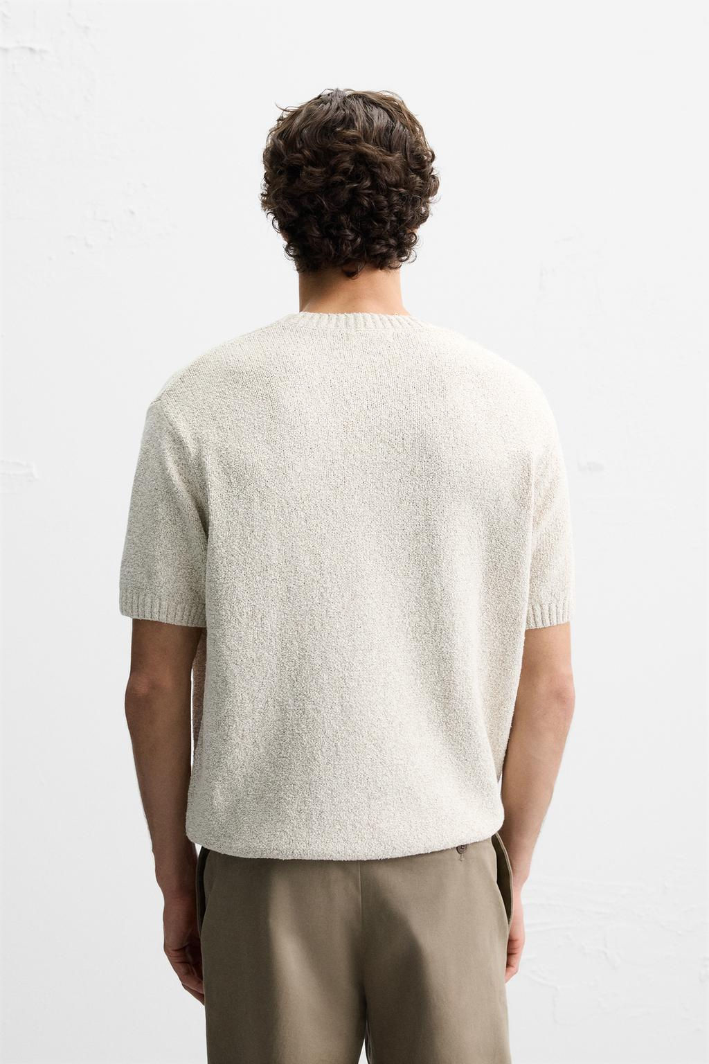 BOUCLE TEXTURED KNIT T-SHIRT - Zara фото 3