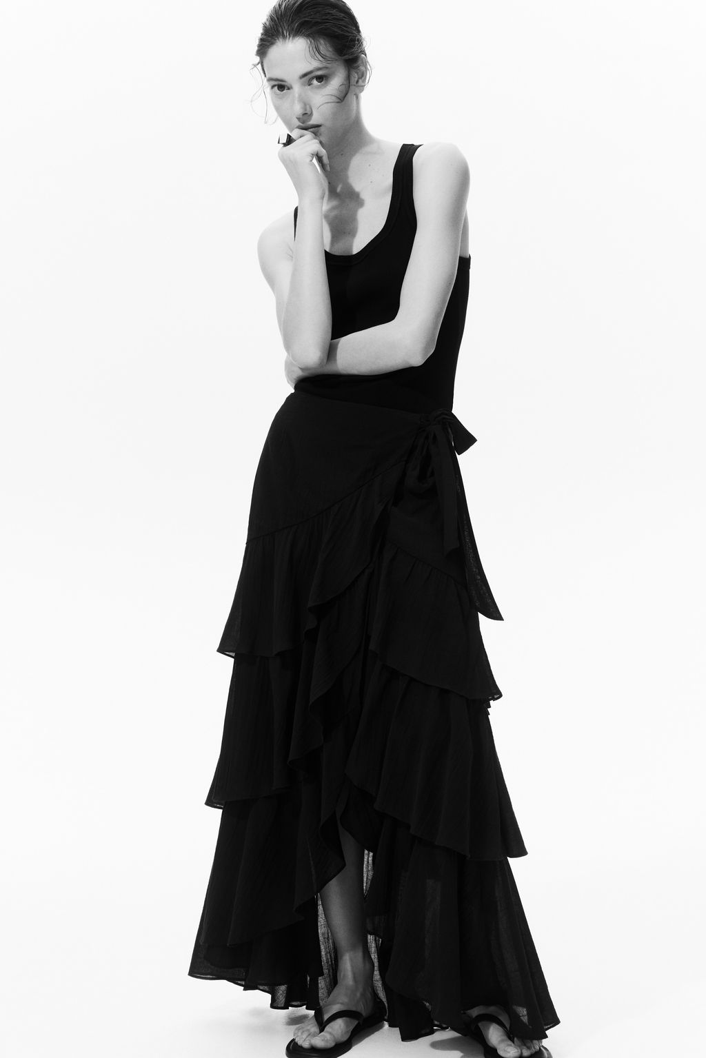 Tiered wrap skirt - H&m фото 3