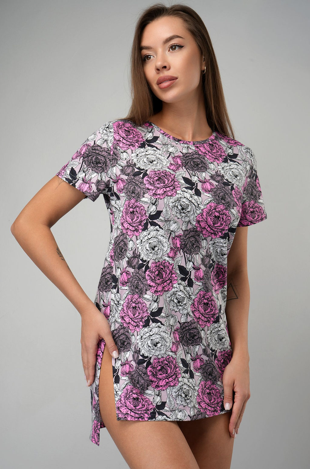 Удлиненная женская футболка с разрезами Happyfox - Happy fox фото 10