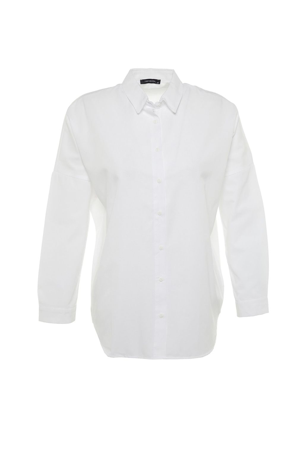 Ekru Pamuklu Oversize Genis Kal?p Dokuma Gomlek TWOSS22GO0669
