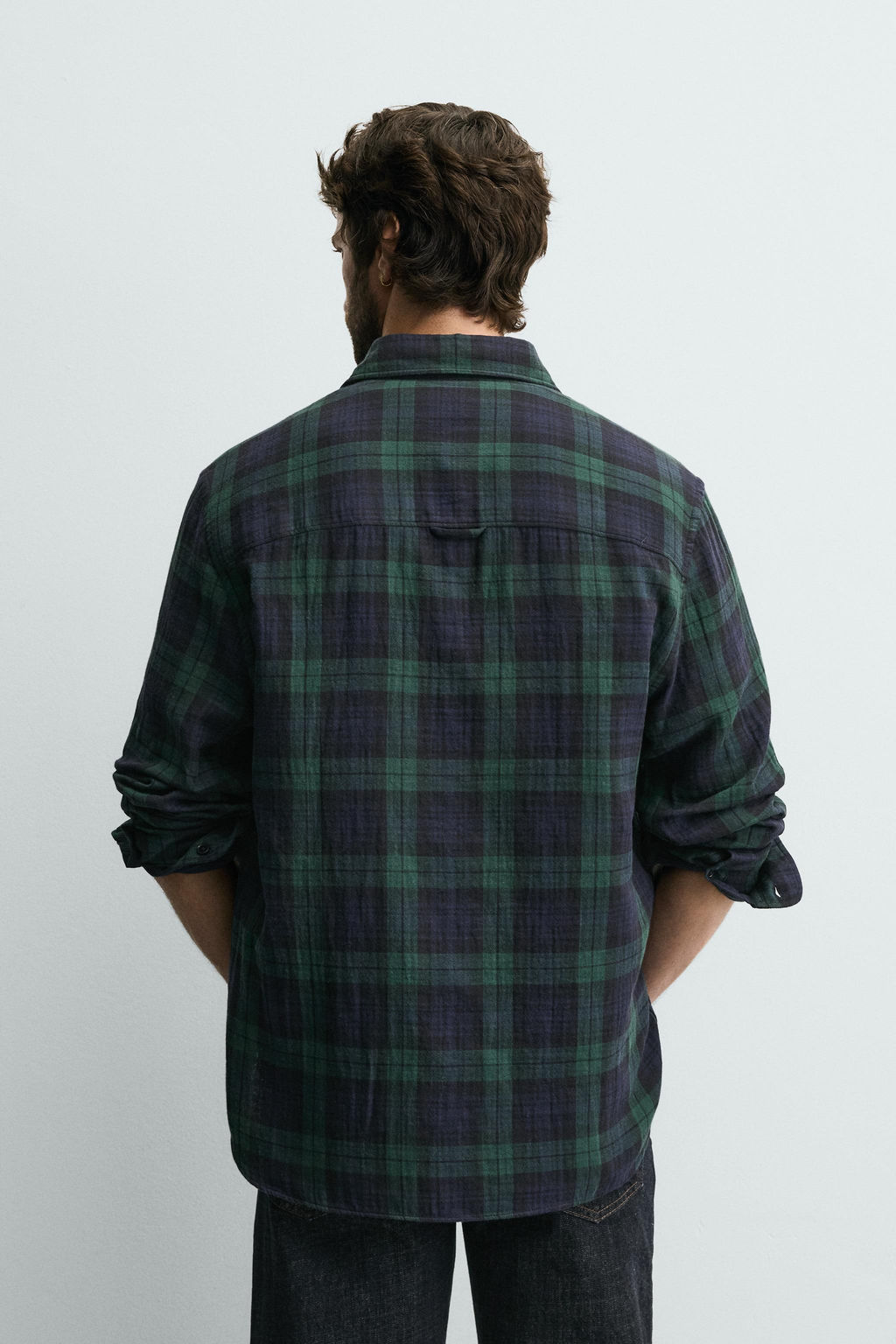 TEXTURED CHECK SHIRT - Zara фото 3