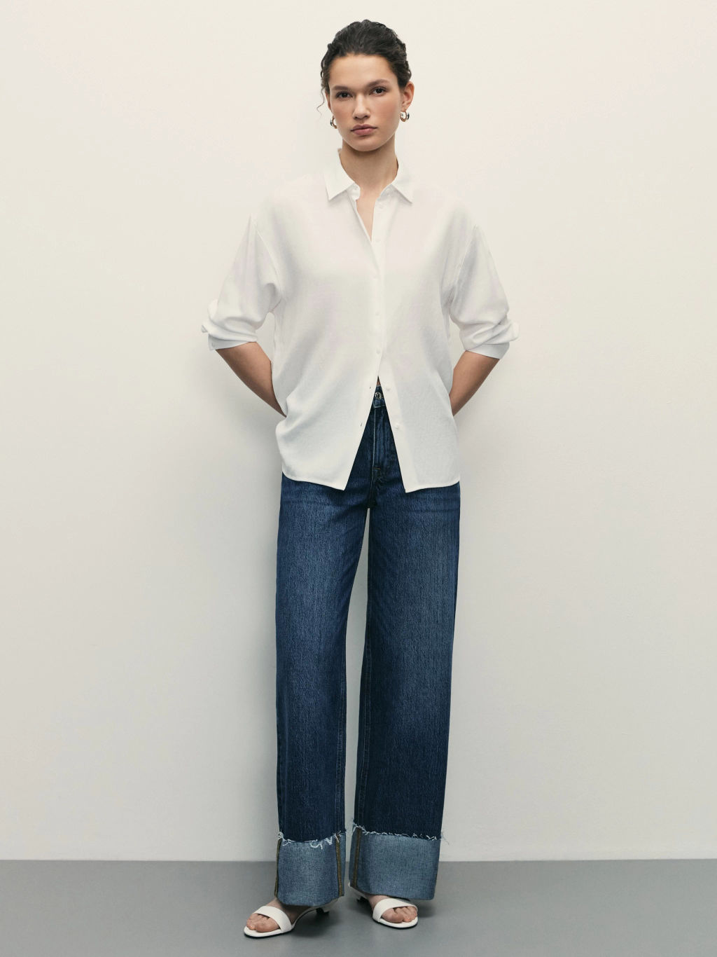 Блузка из фактурной ткани с рукавом 3/4 / Zarina  фото 2